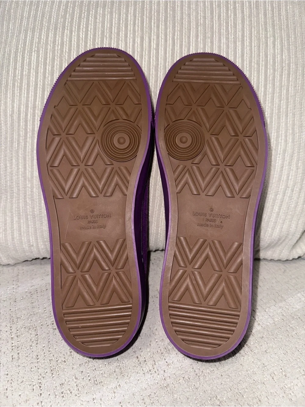 54-26 Preloved Louis Vuitton Purple Men’s Low-Top Casual Sneakers